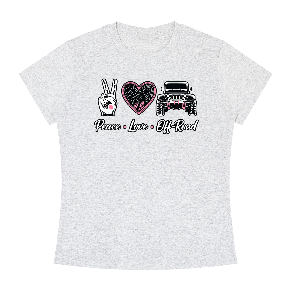 Women's Slim Fit Peace Love Off-Road