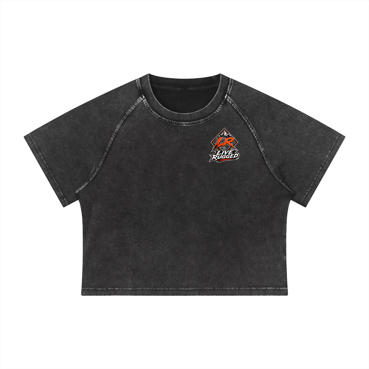 Women's Mineral Wash Raglan Crop T-Shirt