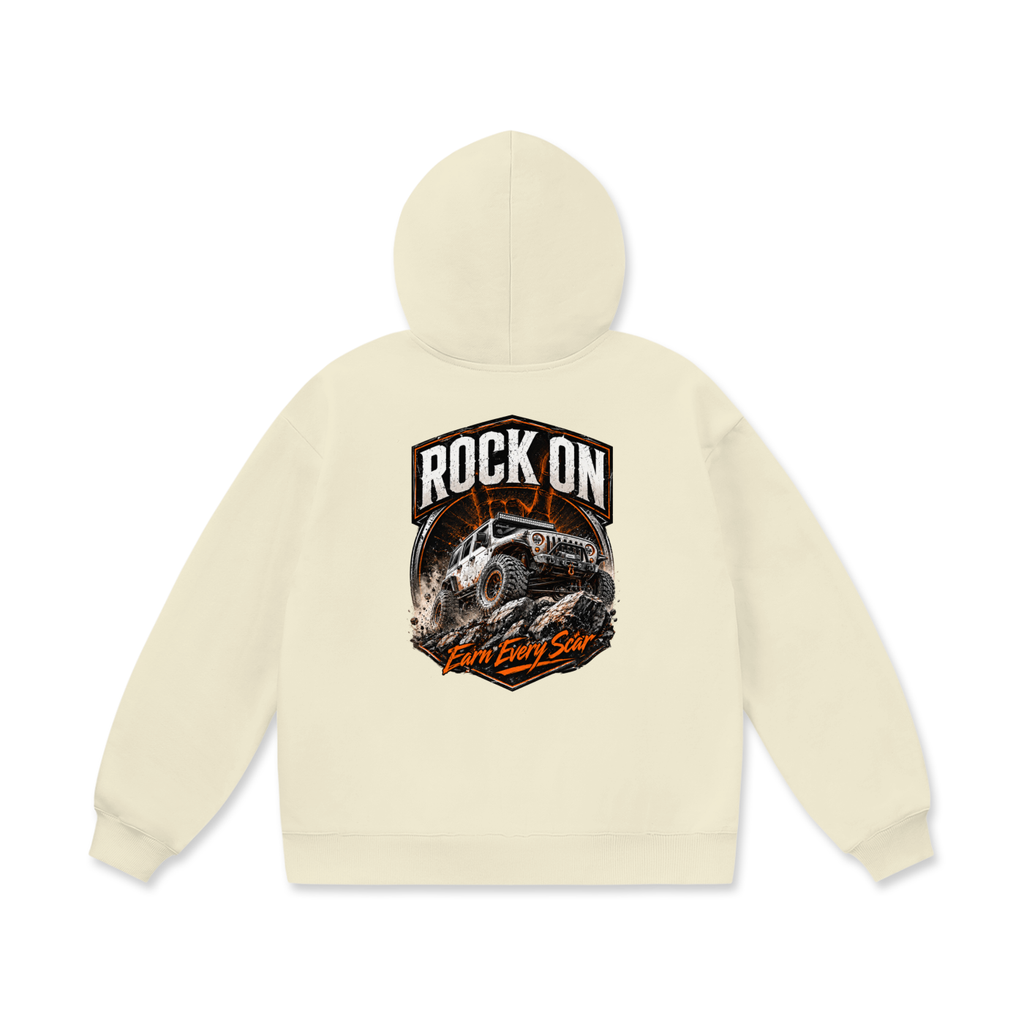 Rock On Oversize Heavyweight Fleece Hoodie