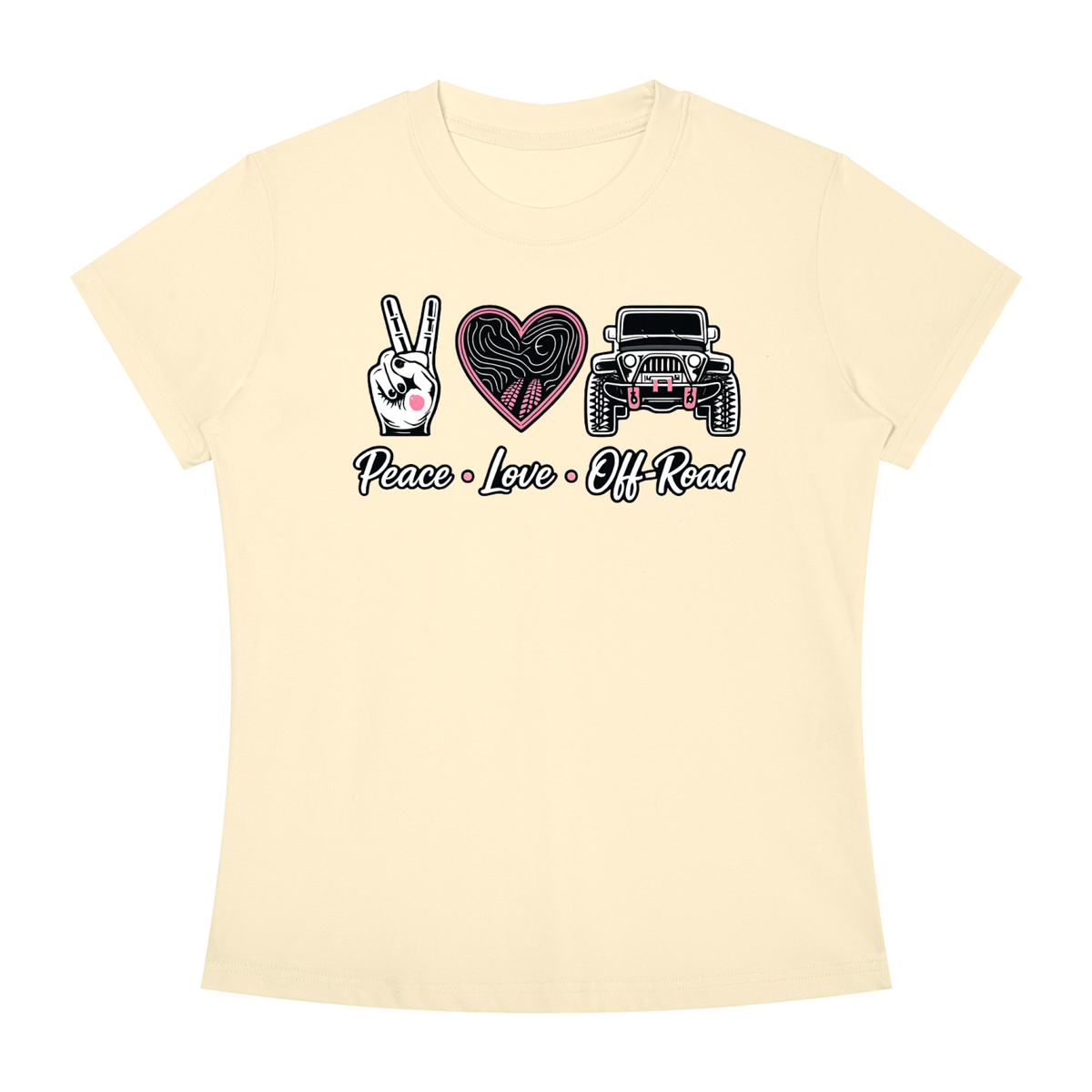 Women's Slim Fit Peace Love Off-Road