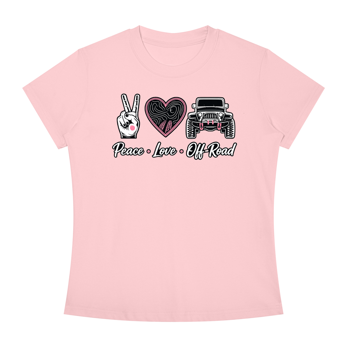 Women's Slim Fit Peace Love Off-Road