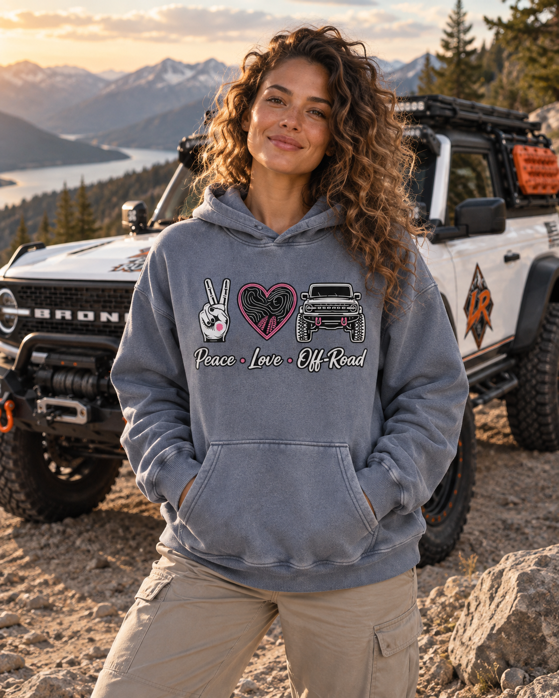 Bronco Edition - Snow Wash Fleece Oversize Hoodie