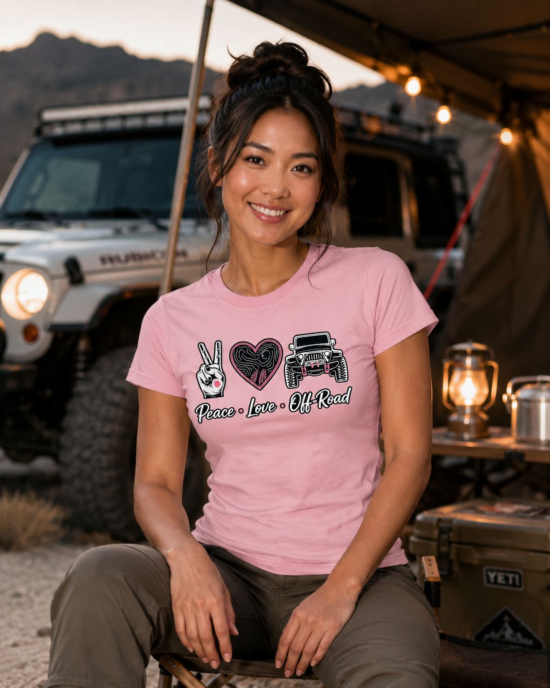 Women's Slim Fit Peace Love Off-Road