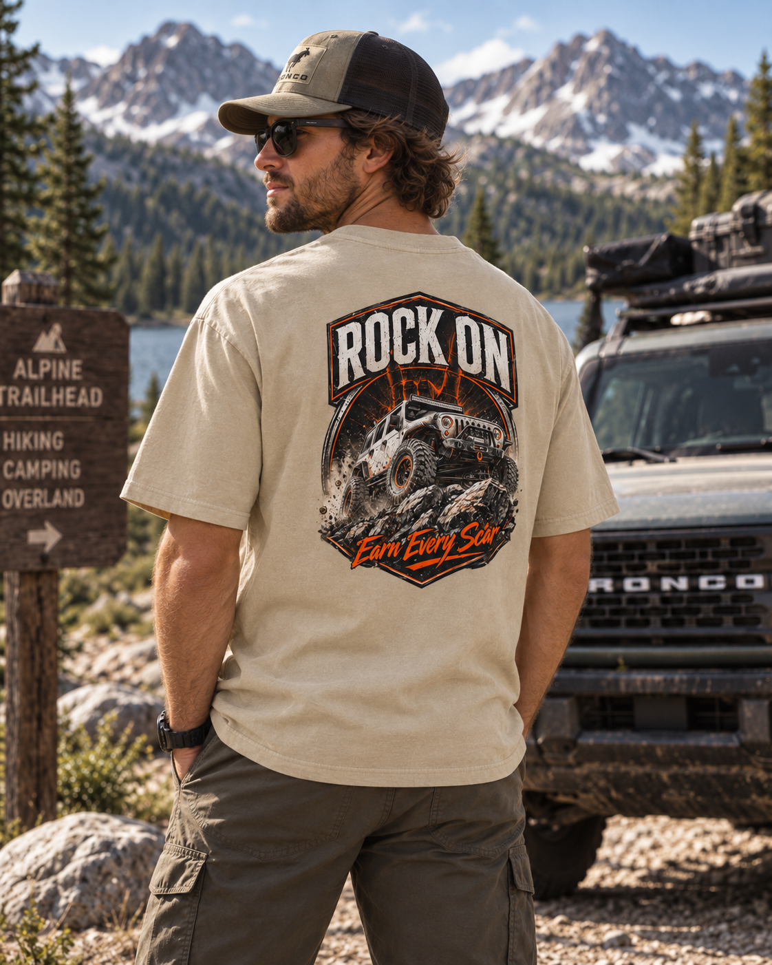 Rock On Vintage Washed Oversized Cotton T-Shirt