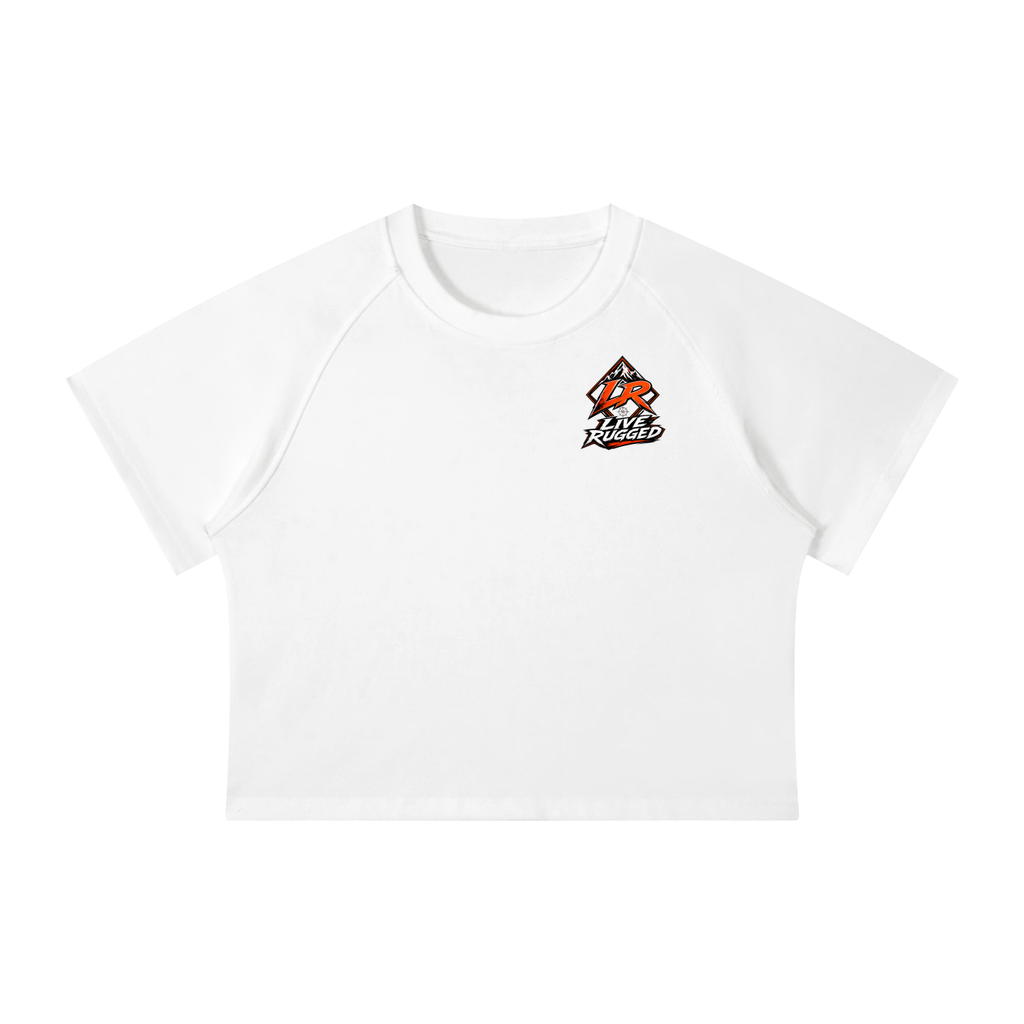 Women's Mineral Wash Raglan Crop T-Shirt
