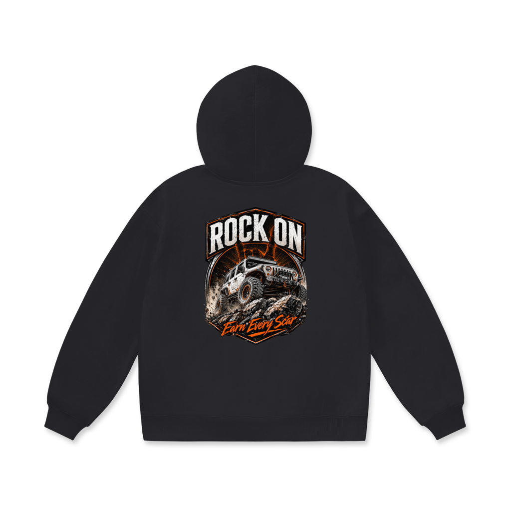 Rock On Oversize Heavyweight Fleece Hoodie
