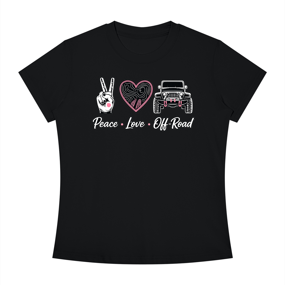 Women's Slim Fit Peace Love Off-Road