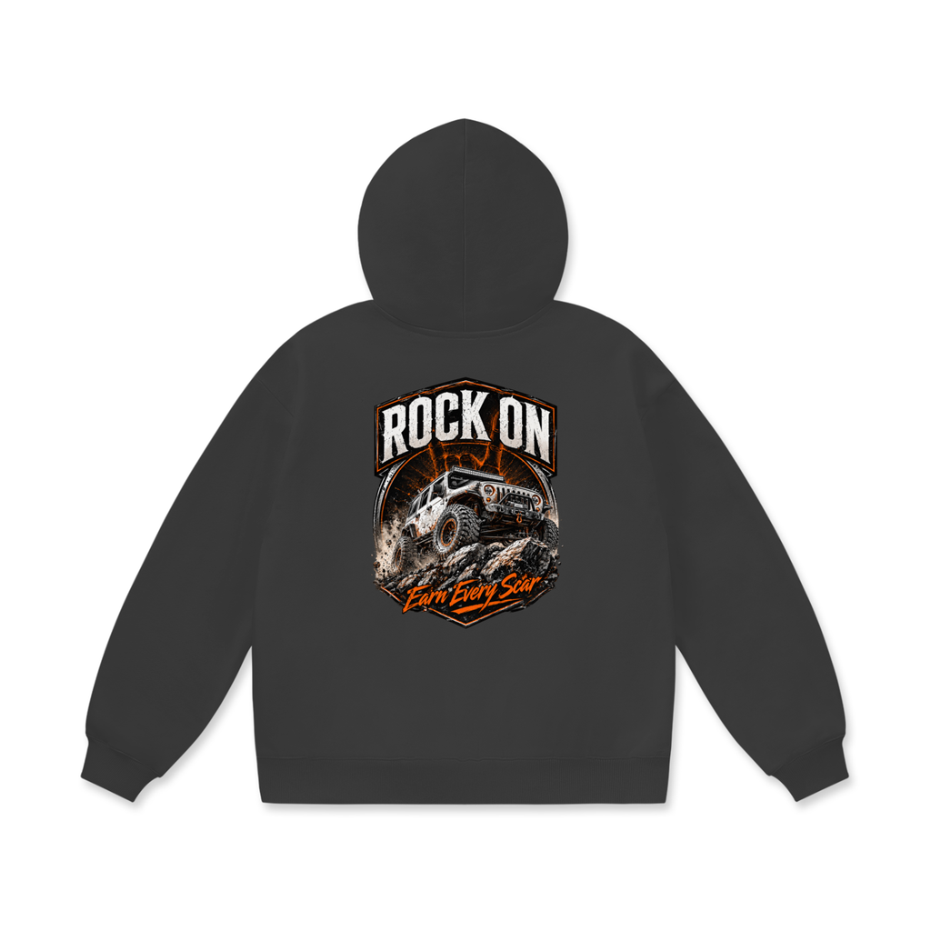Rock On Oversize Heavyweight Fleece Hoodie