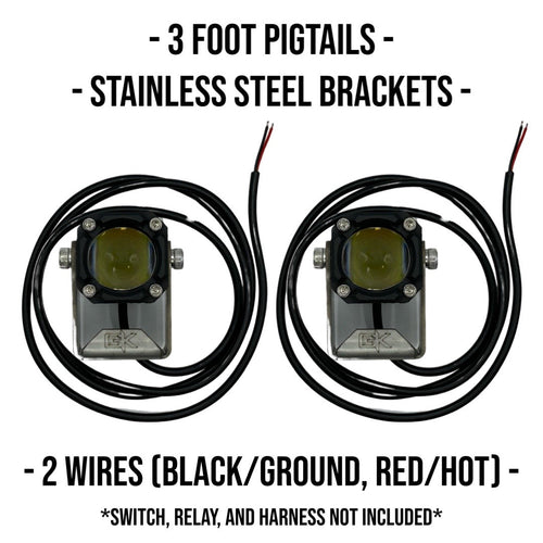 GK "Easy Switch" 3 Function LED Amber/White Pod Lights